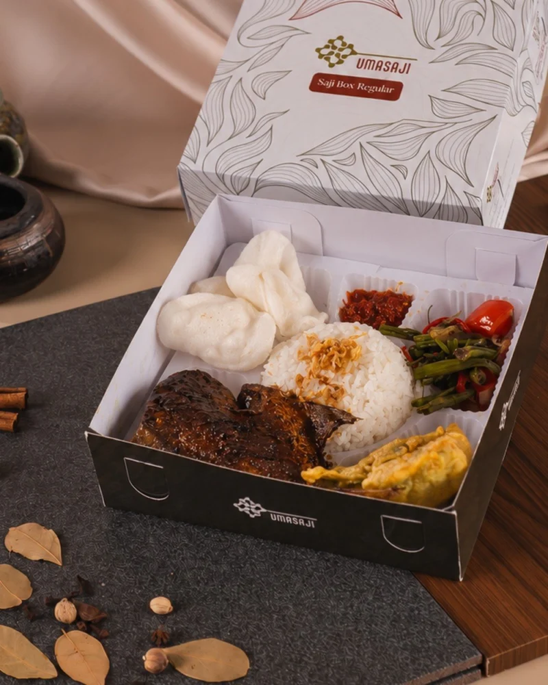 Nasi Ikan Bawal Bakar — Saji Box Reguler